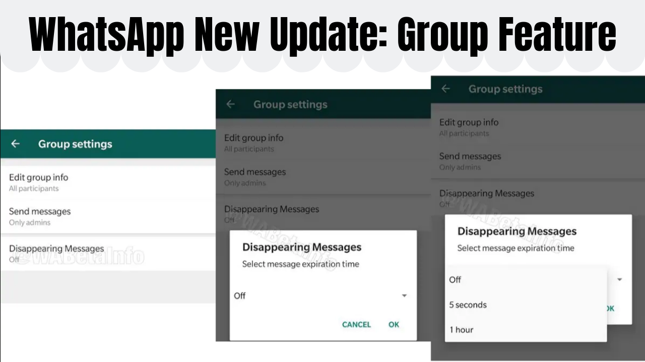 WhatsApp Self-Destructing Messaging Feature