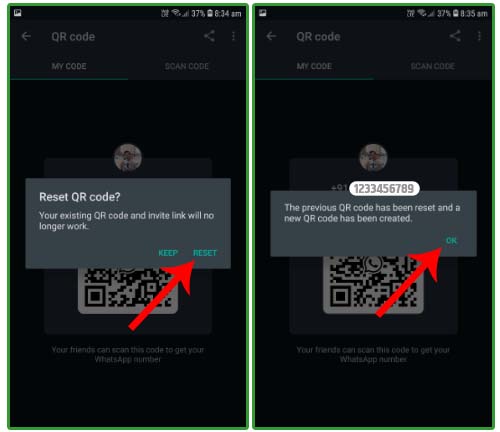 WhatsApp QR Code और WhatsApp Number Link Reset कैसे करे
