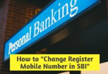 How to change SBI mobile number