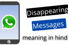 disappearing messages meaning in hindi