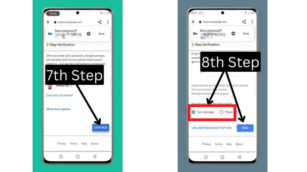 google 2 step verification setup