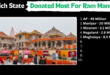 Which State Donated Most For Ram Mandir