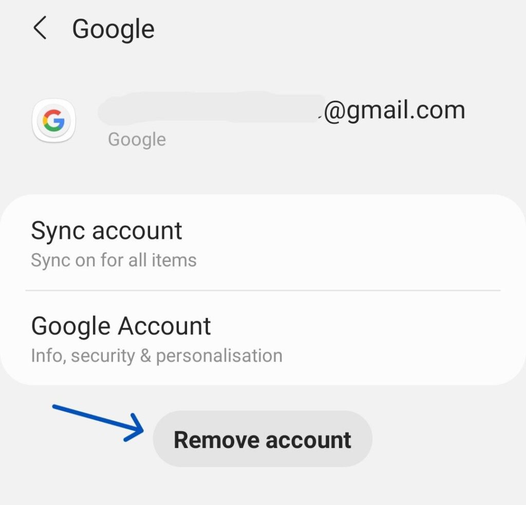 remove google account from phone