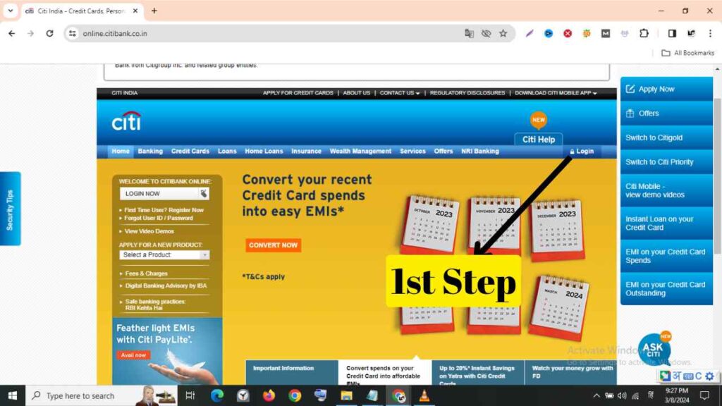 Citibank Credit Card Payment